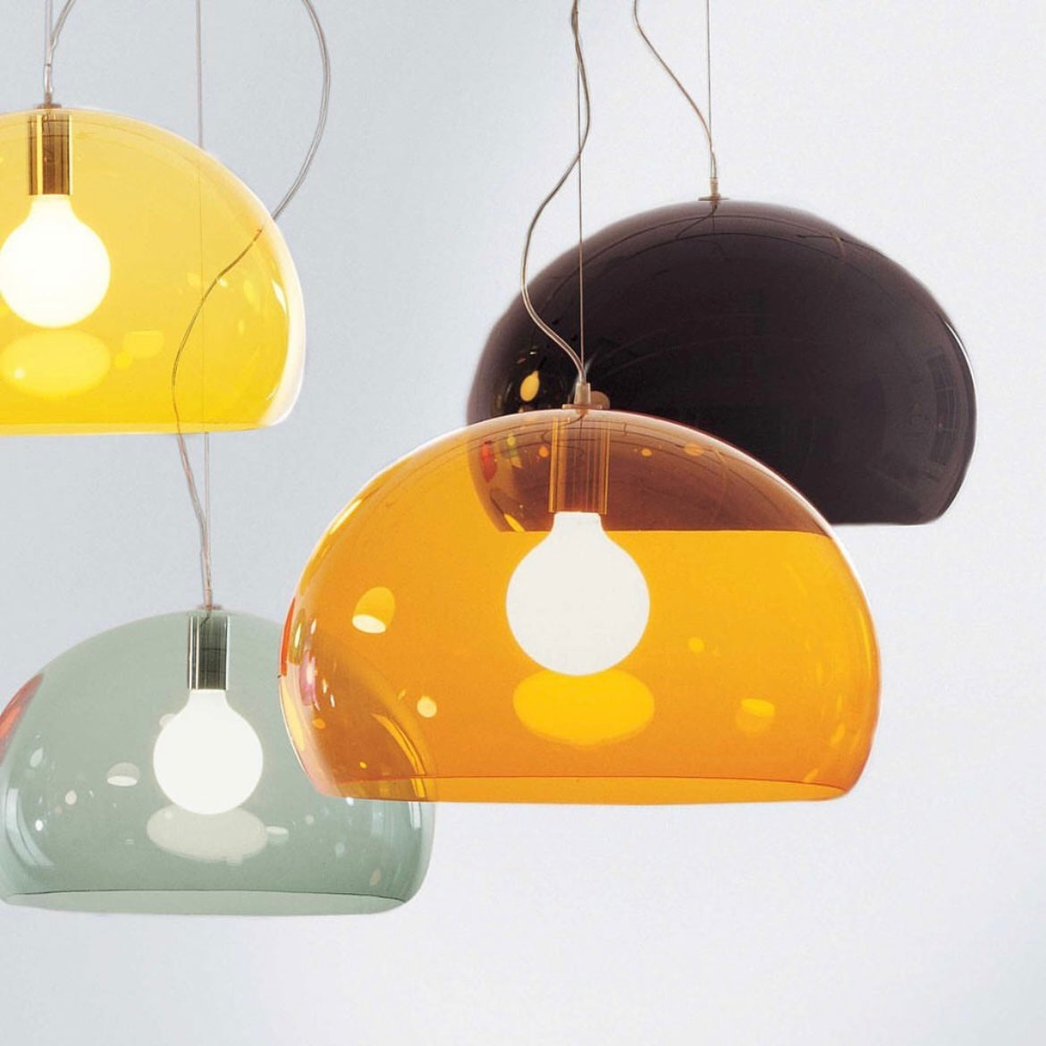 KARTELL / FL/Y Orange Pendant Lamp by Ferruccio Laviani