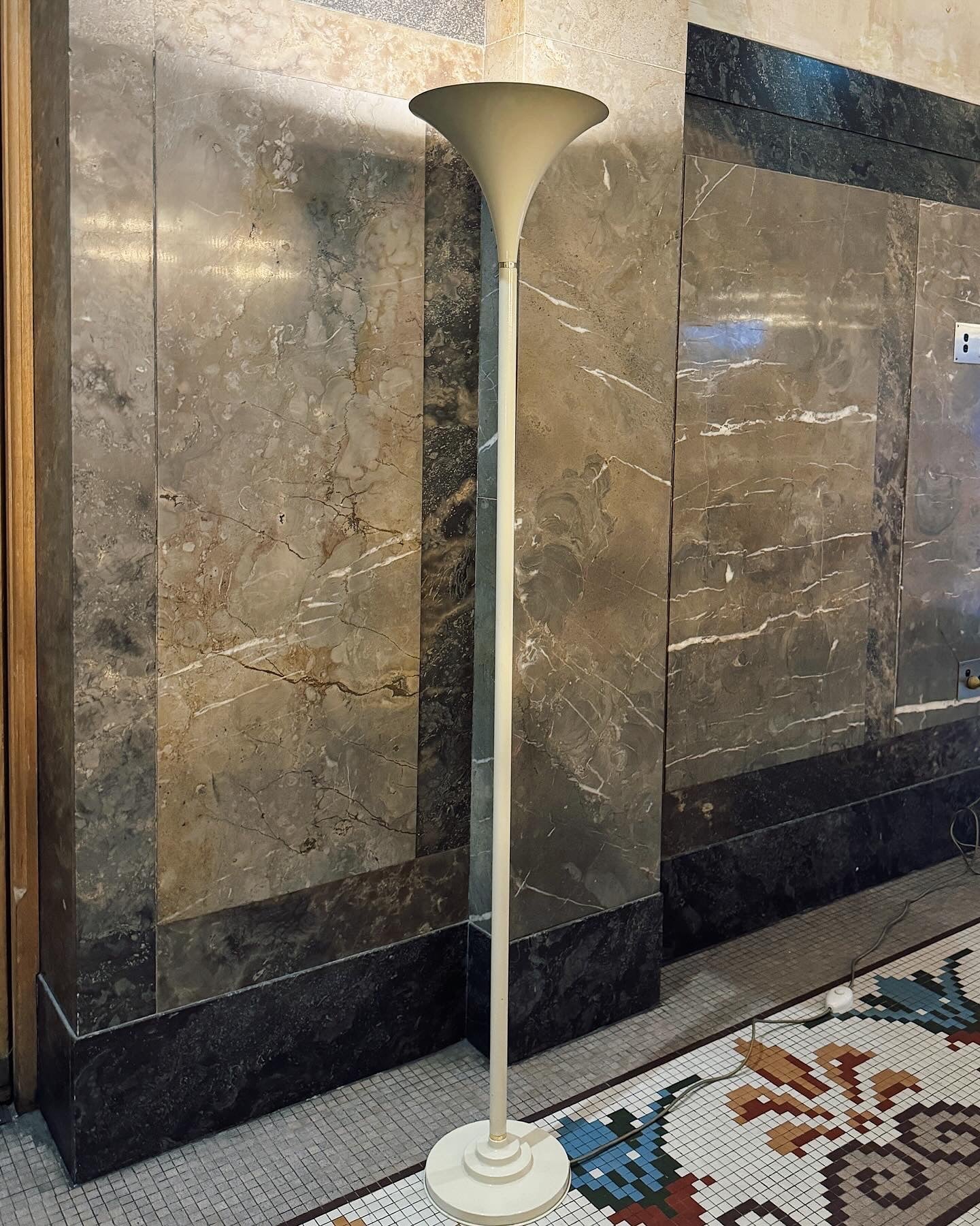 1980s / Trumpet Uplighter Floor Lamp