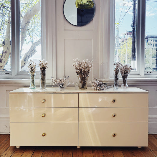 MOEBEL WERKE / Post Modern High Gloss Dresser - Cream