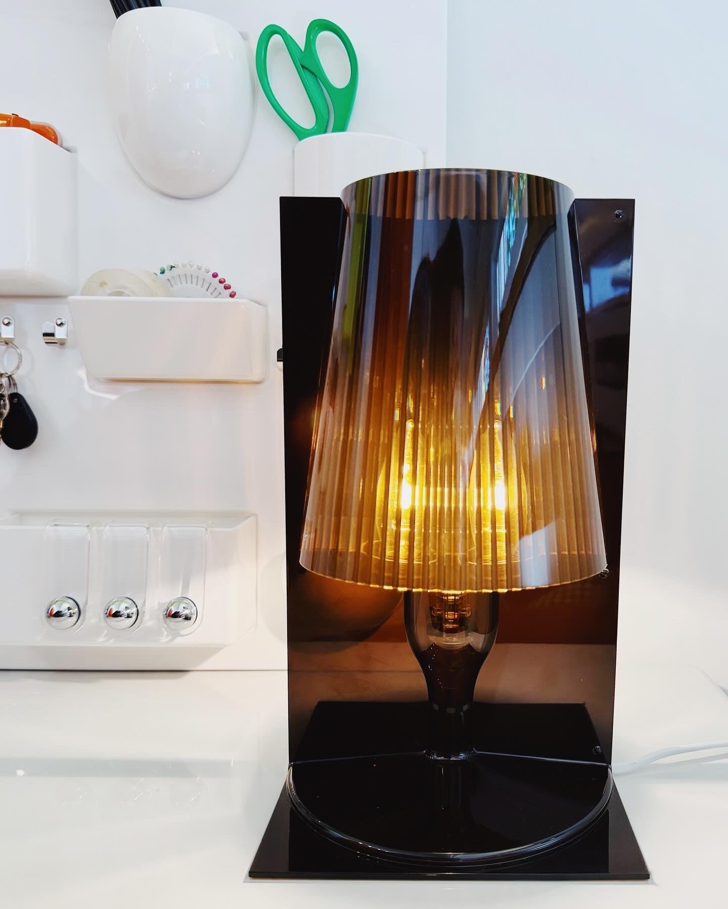 KARTELL / Take Table Lamp in Smoke By Ferruccio Laviani
