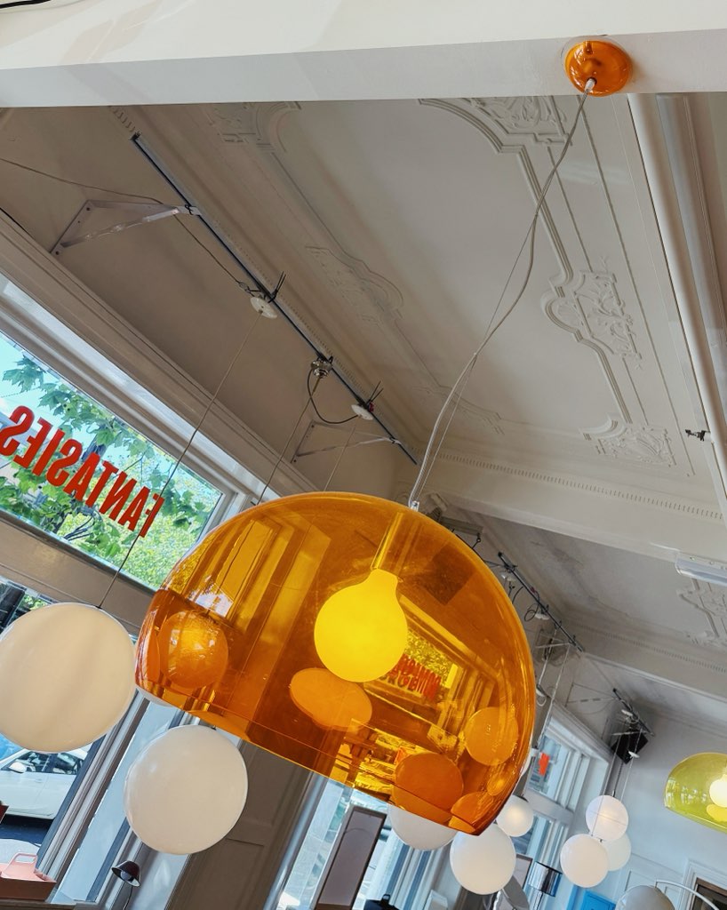 KARTELL / FL/Y Orange Pendant Lamp by Ferruccio Laviani