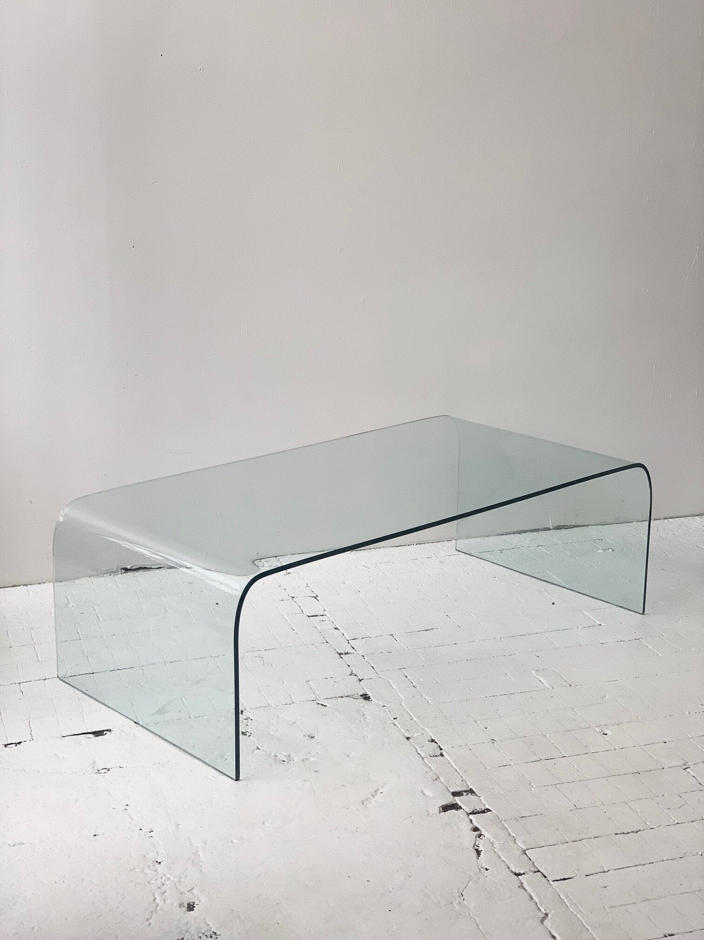 FIAM ITALIA / Ponte Waterfall Glass Coffee Table by Angelo Cortesi