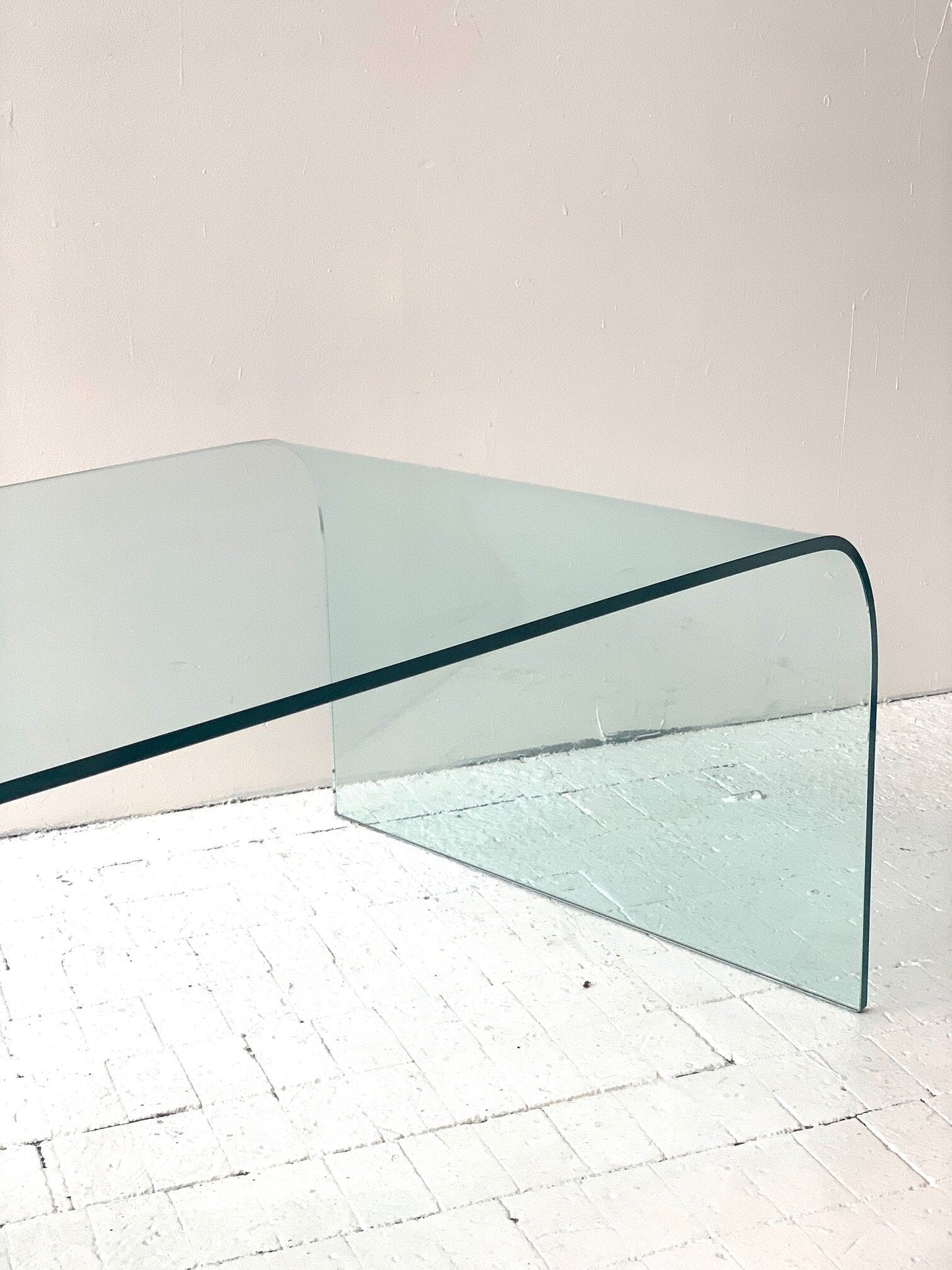 FIAM ITALIA / Ponte Waterfall Glass Coffee Table by Angelo Cortesi