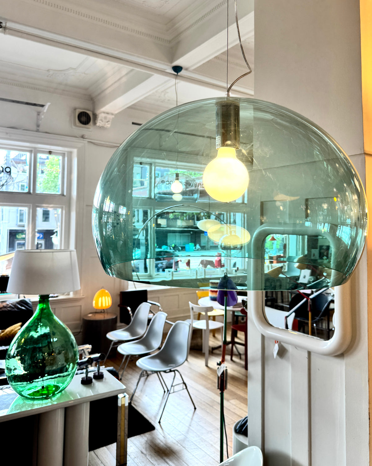 KARTELL / FL/Y Teal Pendant Suspension Lamp by Ferruccio Laviani