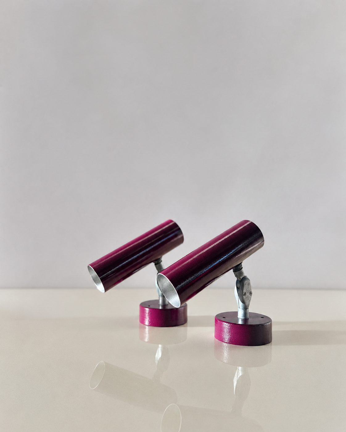 VINTAGE / Pair of Aubergine Spot Sconce Lights