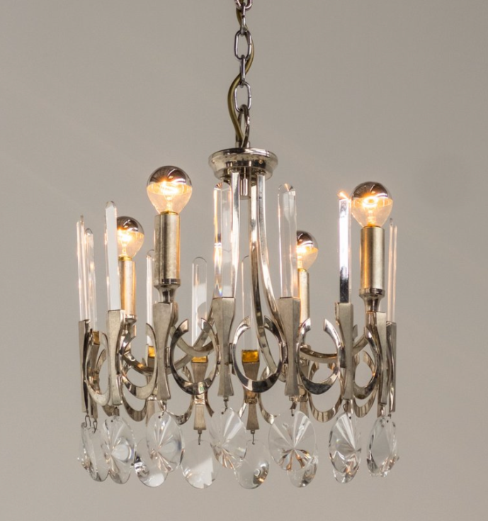 GAETANO SCIOLARI / 1970's Italian Ovalari Chandelier