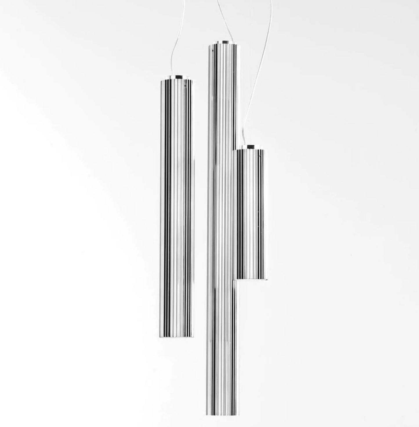 KARTELL / Rifly Metallic Chrome Suspension Lamp by Ludovica + Roberto Palomba