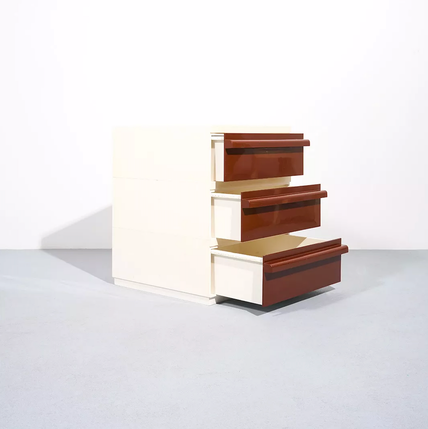 CAPRI / 1970s Cream + Chocolate Modular Stacking Drawers