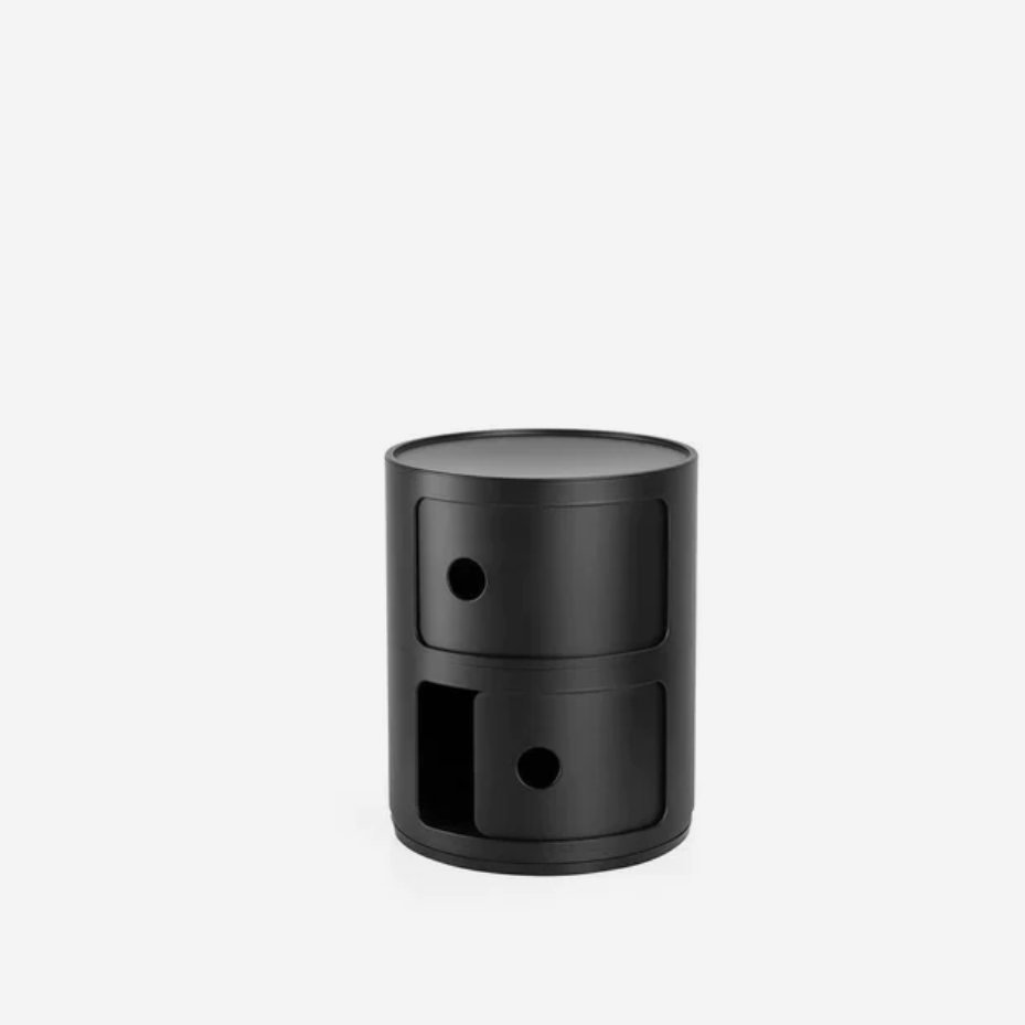 KARTELL / Black Recycled Componibili Modular Storage Unit by Anna Castelli Ferrieri