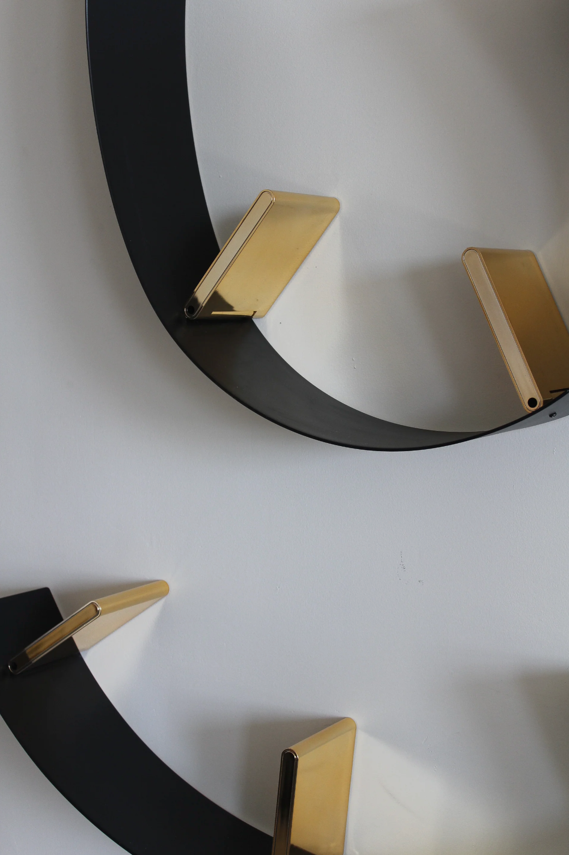 KARTELL / Black + Gold Medium Bookworm Shelf by Ron Arad