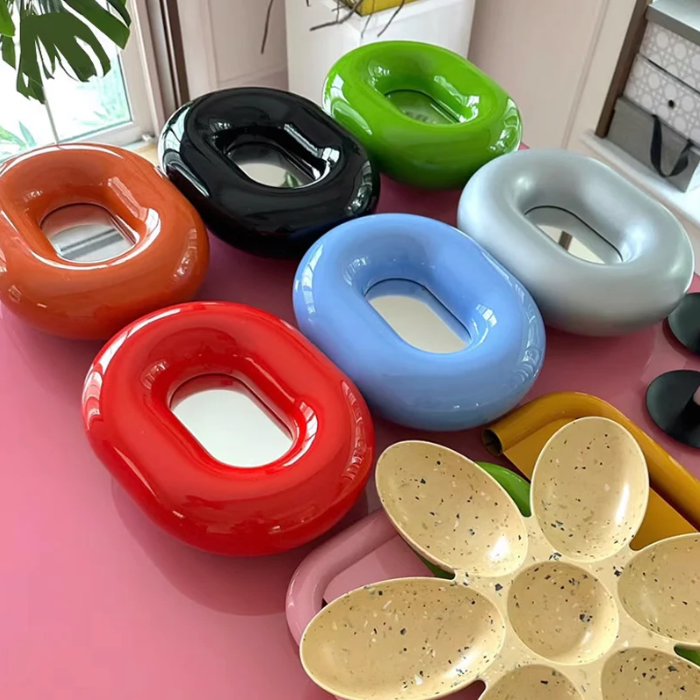 ANICCO LAB / Lifebuoy Cherry Red Chubby Wall Mirror