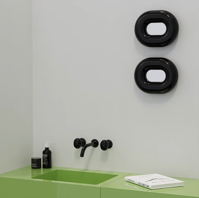 ANICCO LAB / Lifebuoy Cherry Red Chubby Wall Mirror