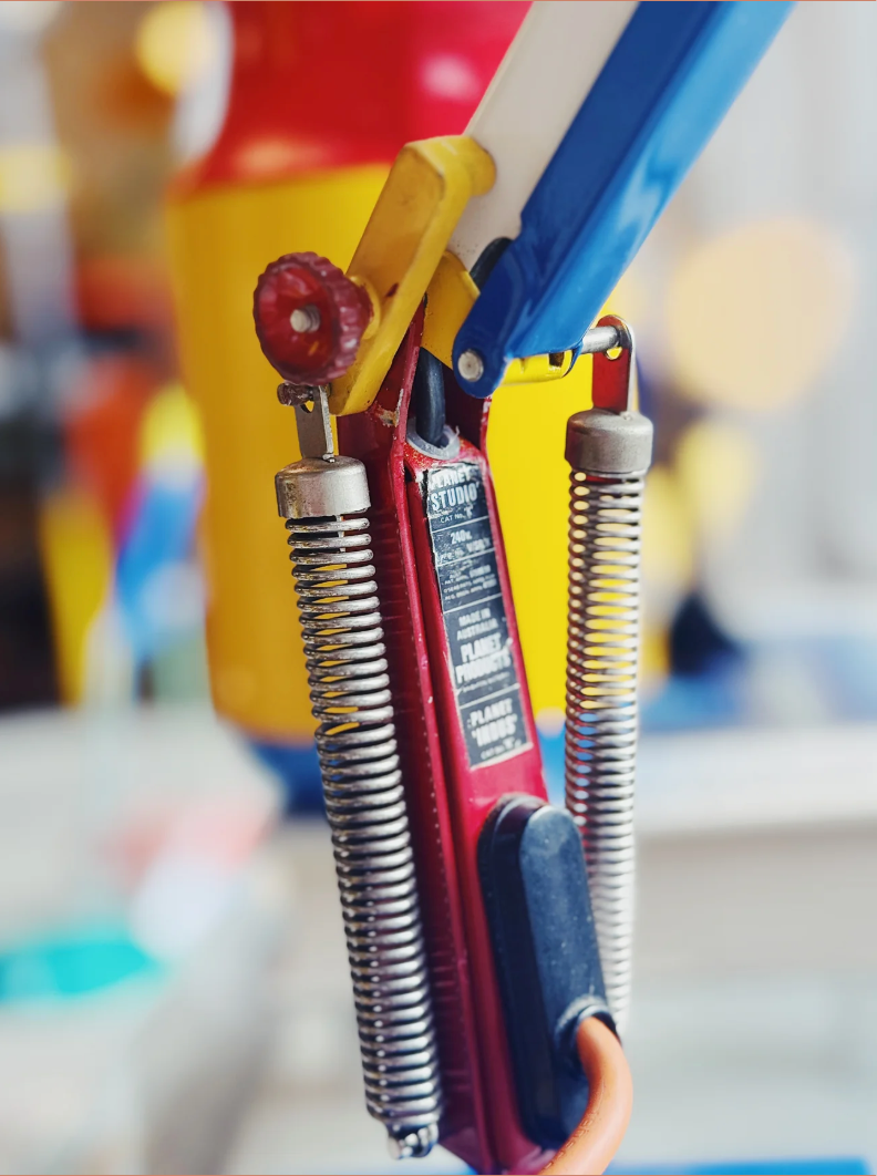 PLANET / Vintage Studio K Desk Lamp w/custom multicolour paintwork