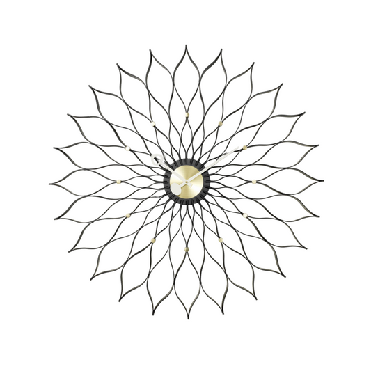 VITRA / Sunflower Clock by George Nelson - Black + Brass