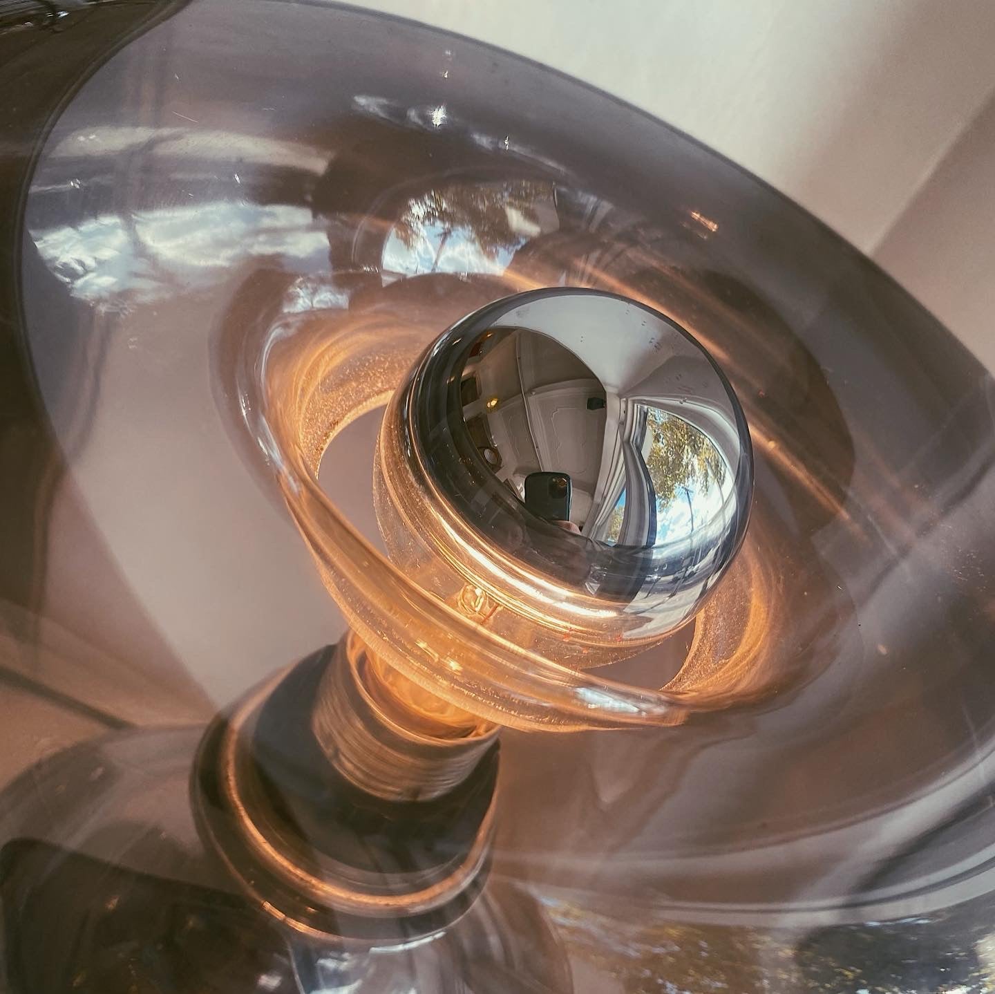 FANTASY #278 / Vintage Italian Chrome Space Age Lamp
