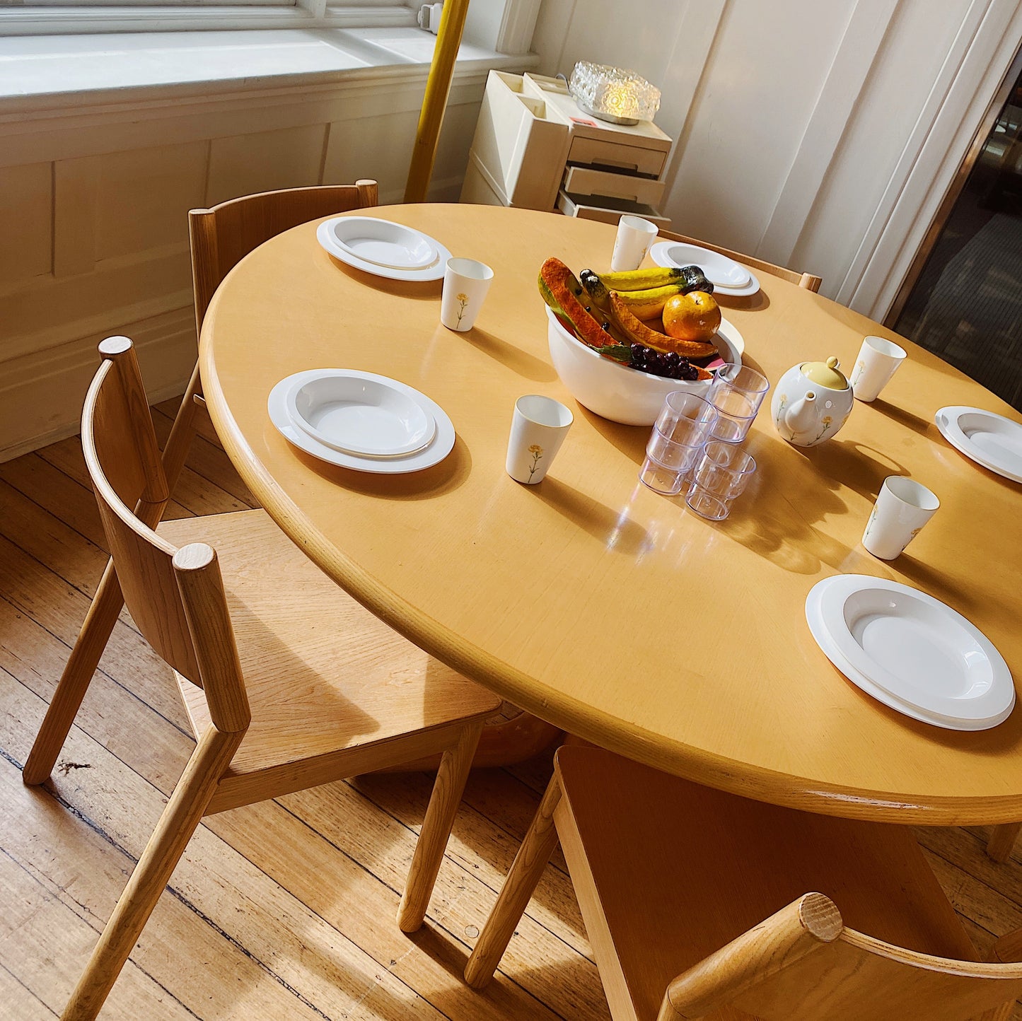 FANTASY #280 / Post Modern Italian Beechwood Dining Setting