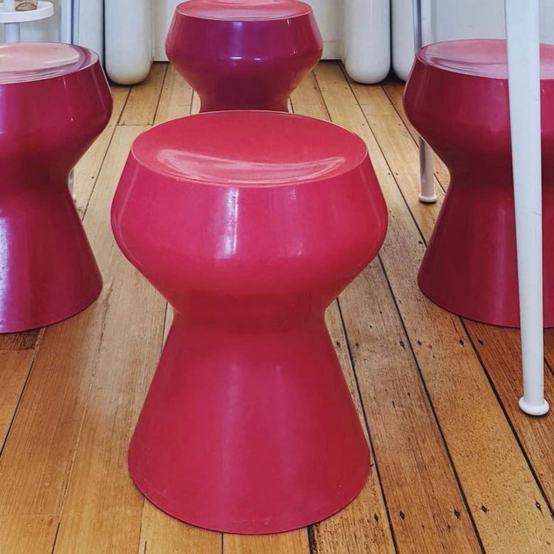 KORBAN/FLAUBERT / Swell Stool in Pink & White