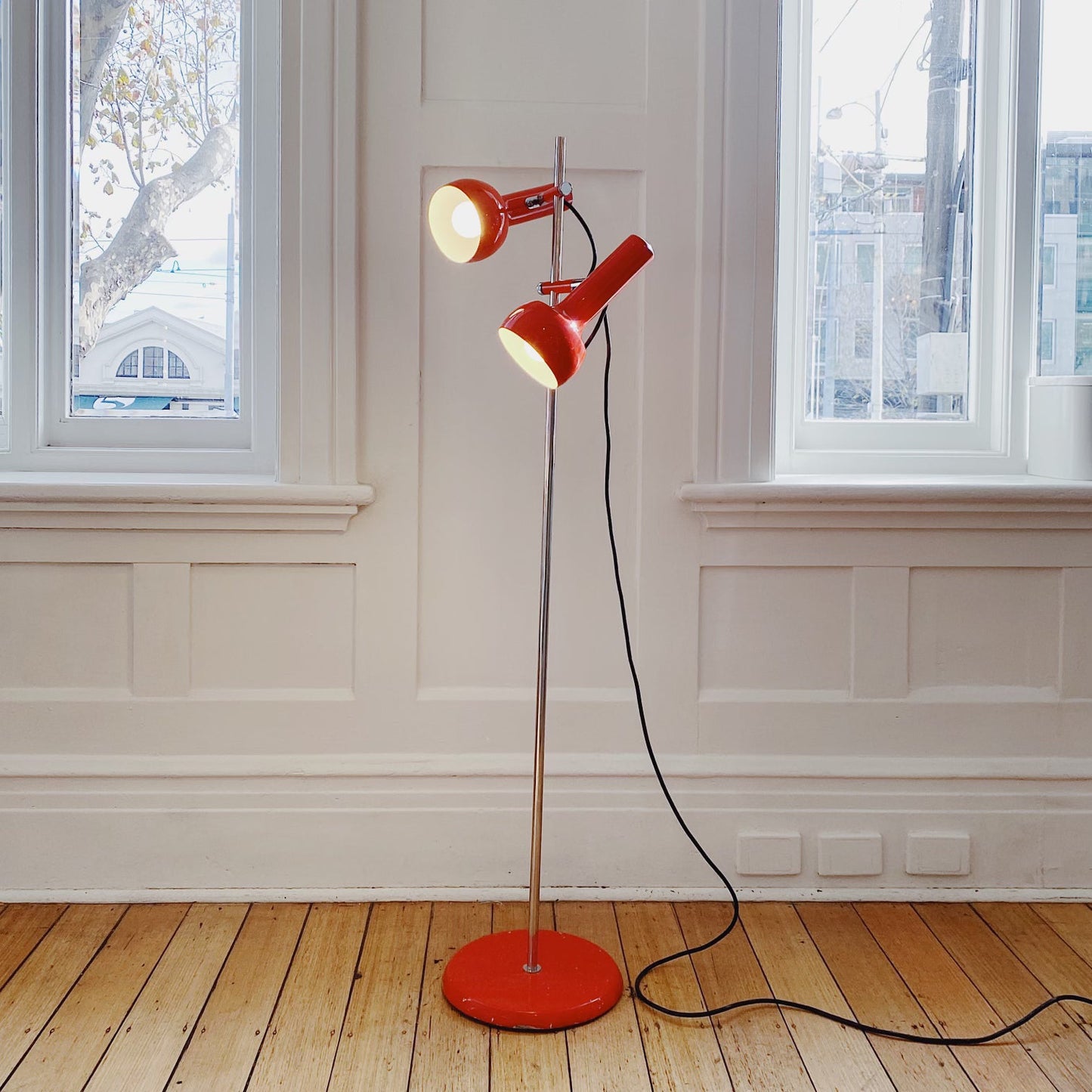 OSLO AUSTRALIA / Dual Head Floor Lamp - Red