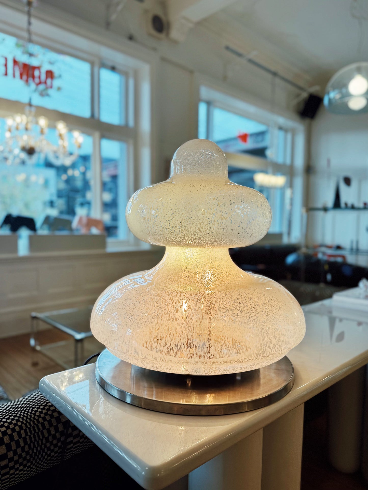 VINTAGE / Italian Space Age Murano Orb Lamp