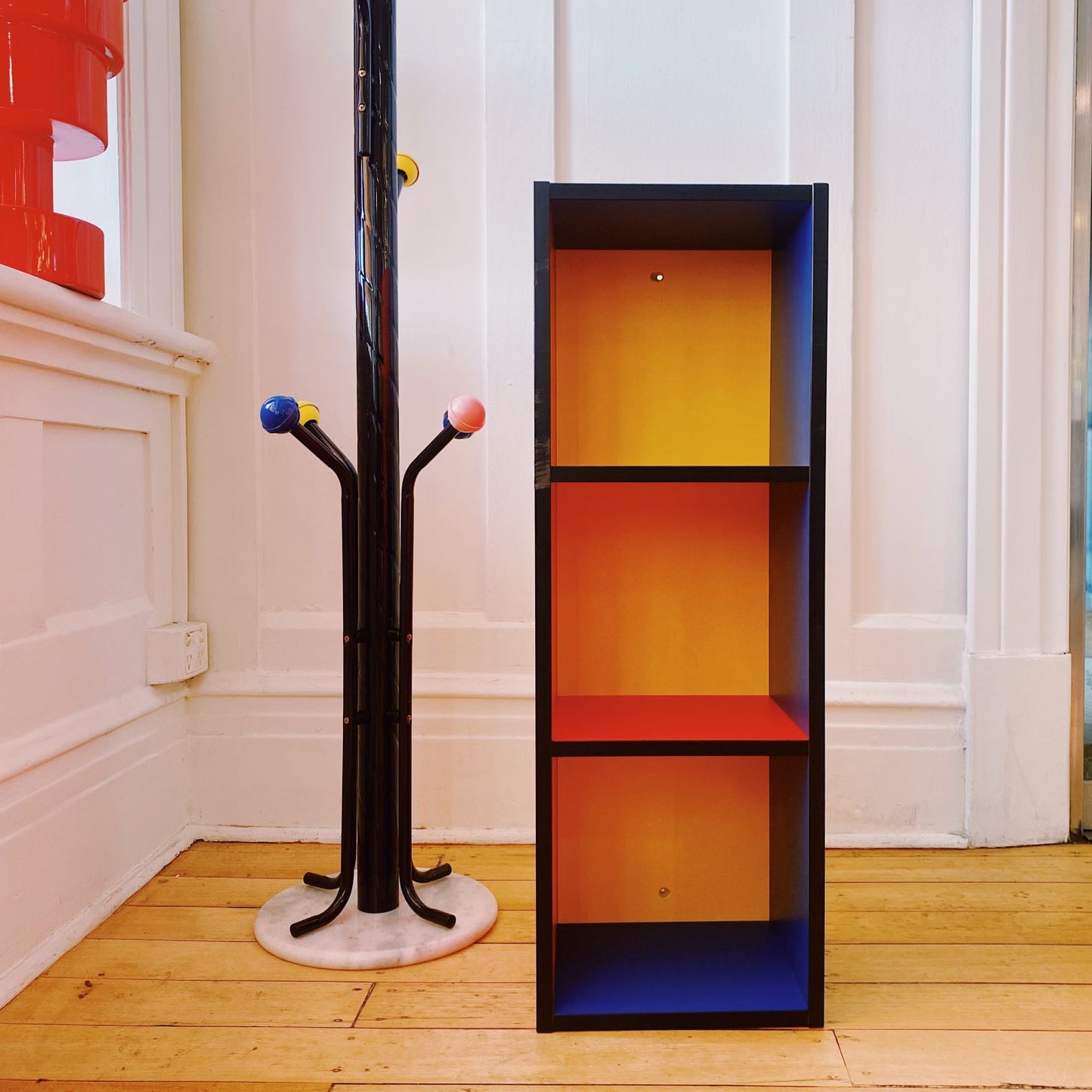 VINTAGE / Mondrian Style Primary Colour Block Shelf