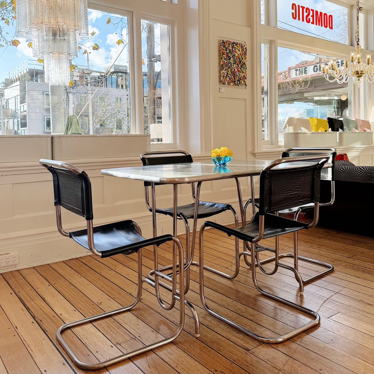 VINTAGE / 1950's Formica & Chrome Dinette Table