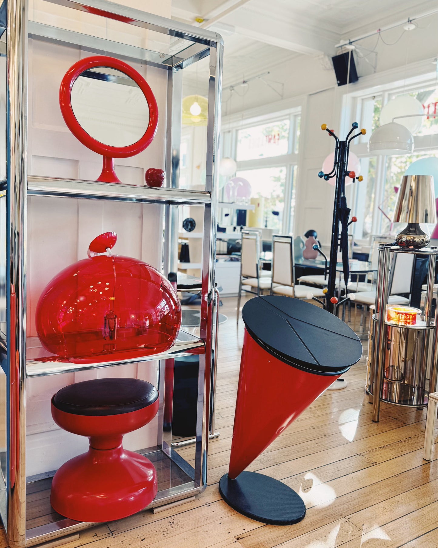 KARTELL / FL/Y Red Pendant Suspension Lamp by Ferruccio Laviani