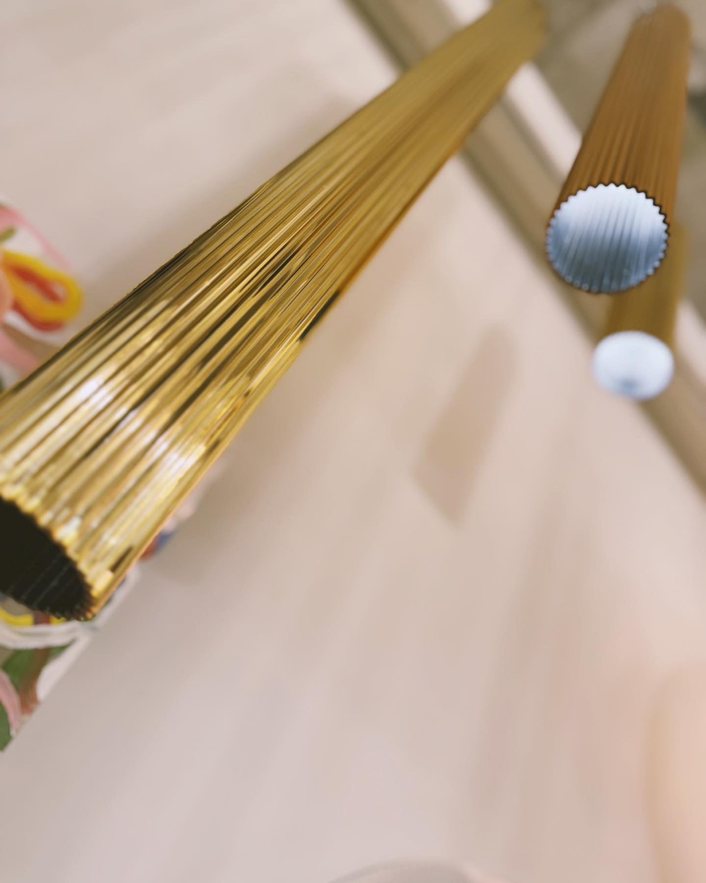 KARTELL / Rifly Metallic Gold Suspension Lamp by Ludovica + Roberto Palomba