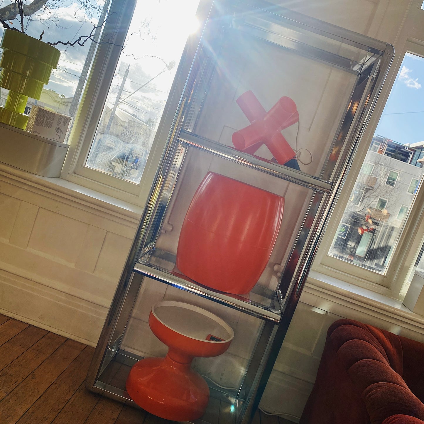 FANTASY #341 / Post Modern Chrome Shelving Unit