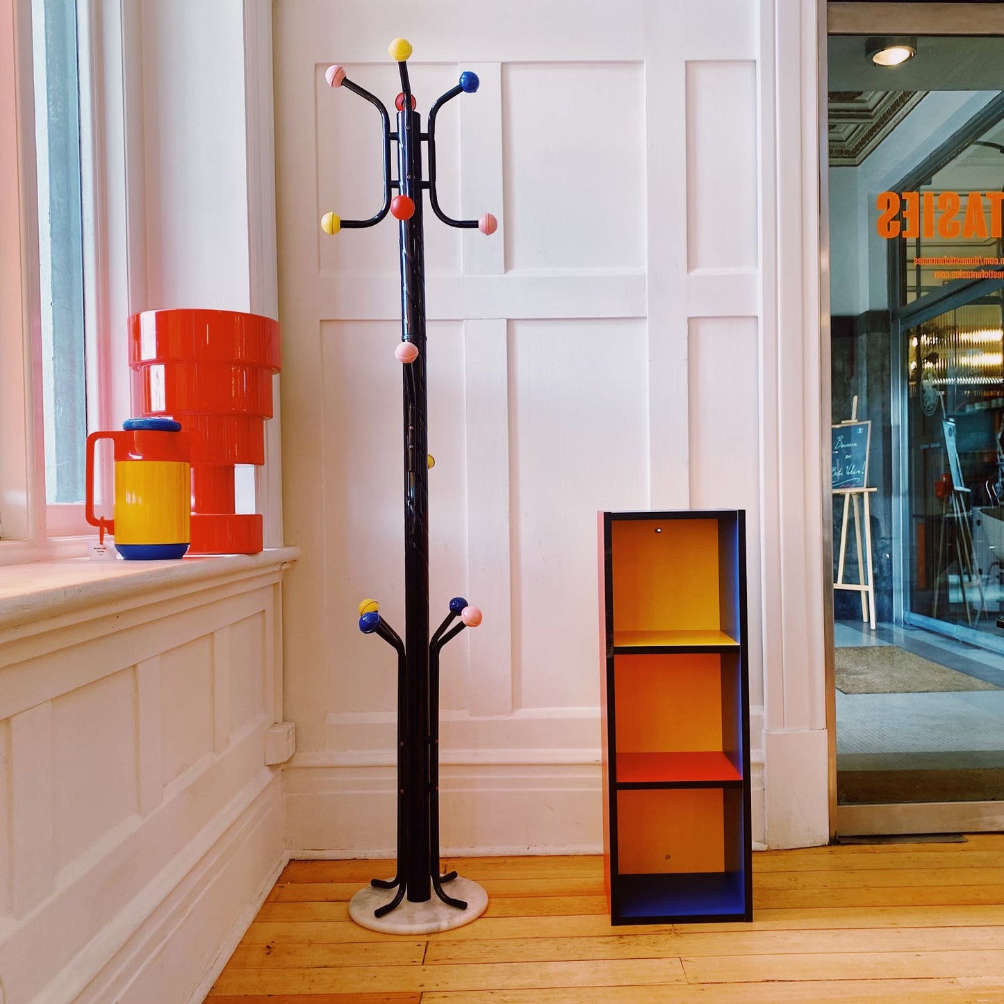 VINTAGE / Mondrian Style Primary Colour Block Shelf
