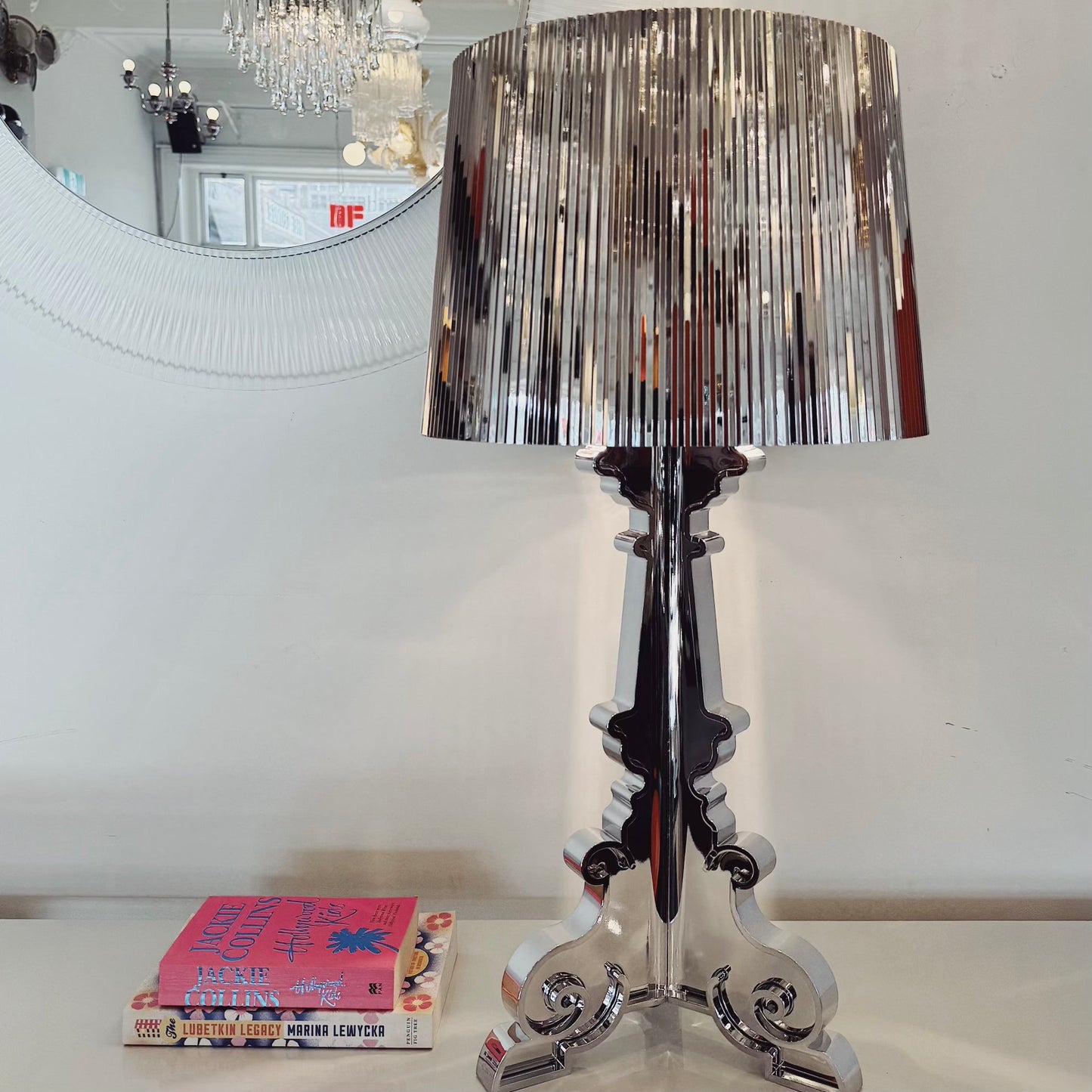 KARTELL / Metallic Silver Bourgie Table Lamp by Ferruccio Laviani