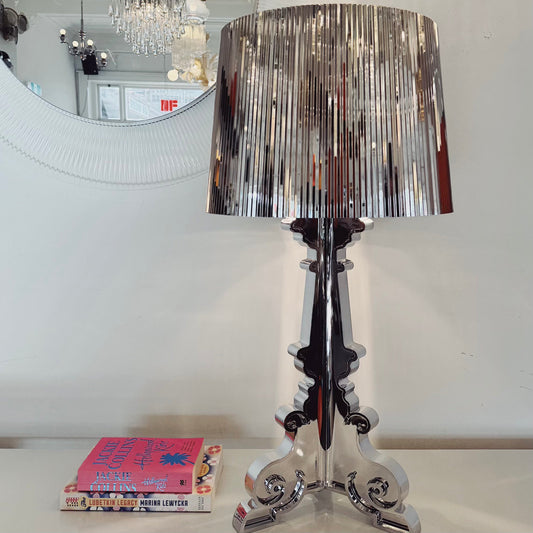 KARTELL / Metallic Silver Bourgie Table Lamp by Ferruccio Laviani