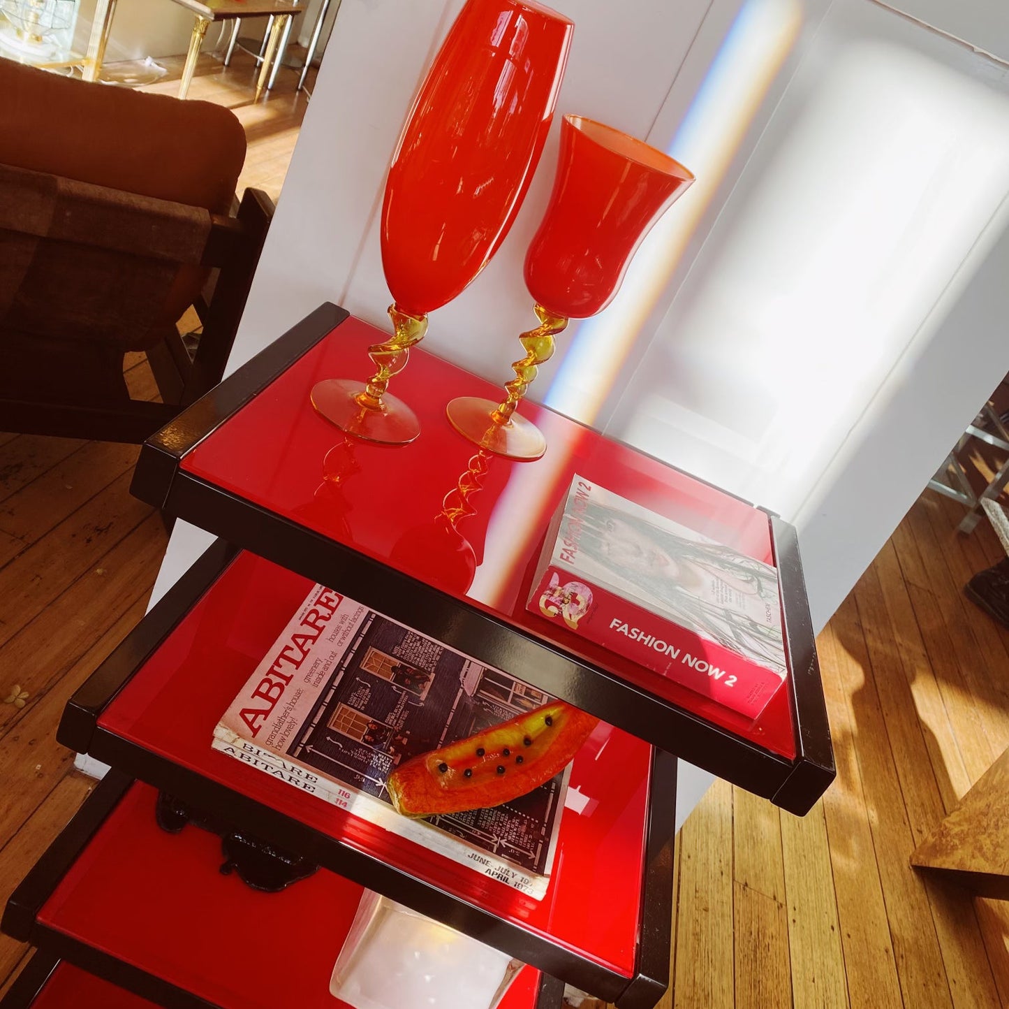 NORSTONE DESIGN / Esse Four Tiered Red Display Shelf