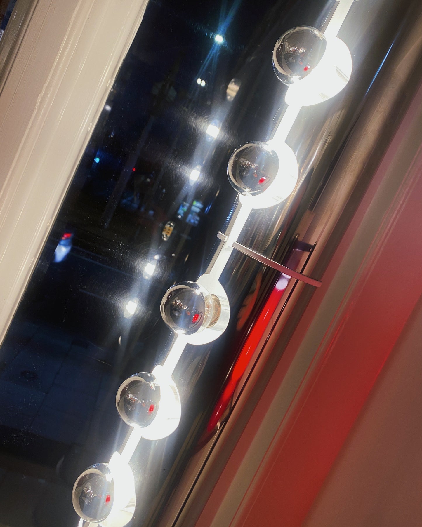 LUCI / 1970's Chrome + Stone Pillar Floor Lamp