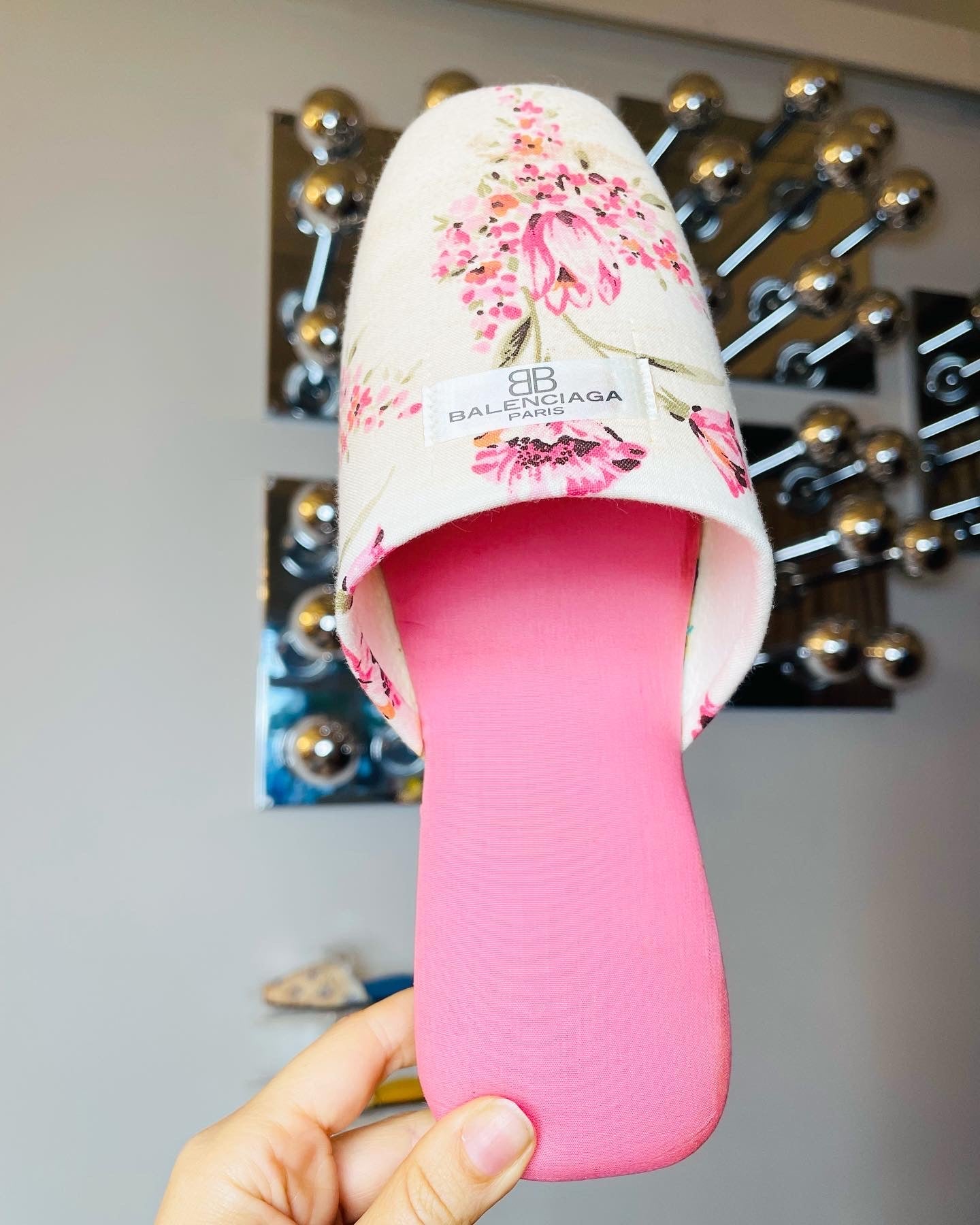 BALENCIAGA / Rare Deadstock Floral Slippers