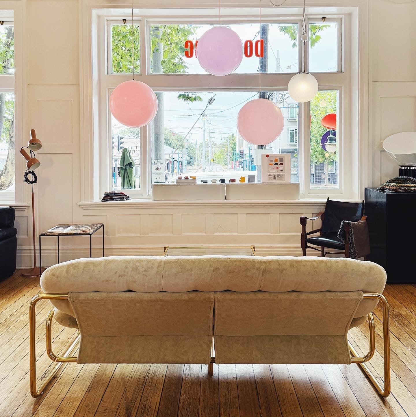 SWED-FORM / 1970s Creamy Regency Sofa by John-Bertil Häggström