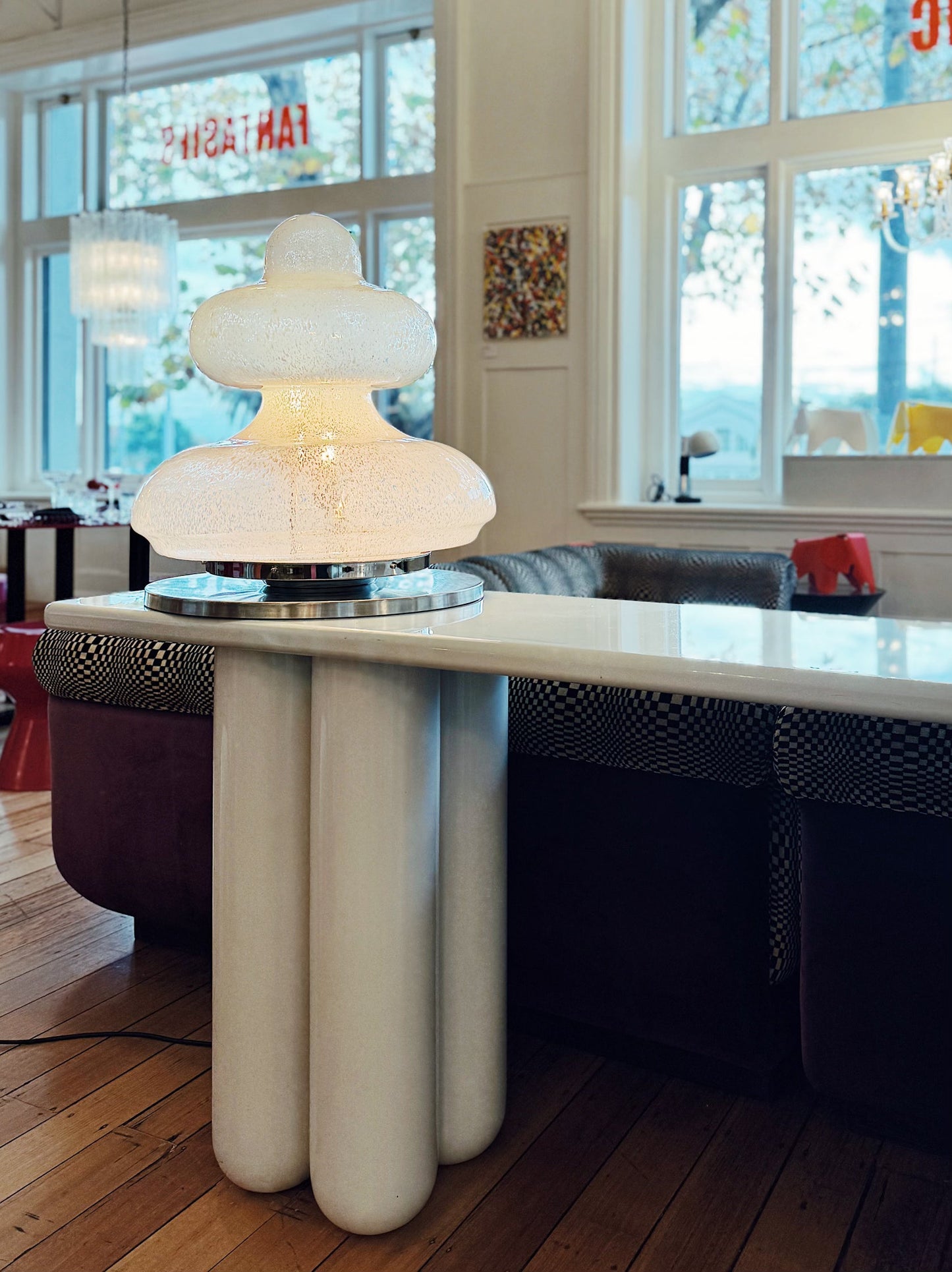 VINTAGE / Italian Space Age Murano Orb Lamp