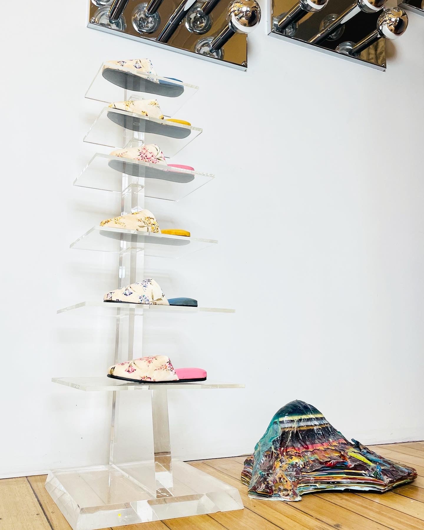 BALENCIAGA / Rare Deadstock Floral Slippers