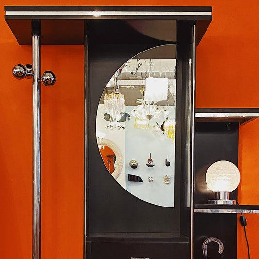 POST MODERN / Chrome Foyer Station with Coat Rack