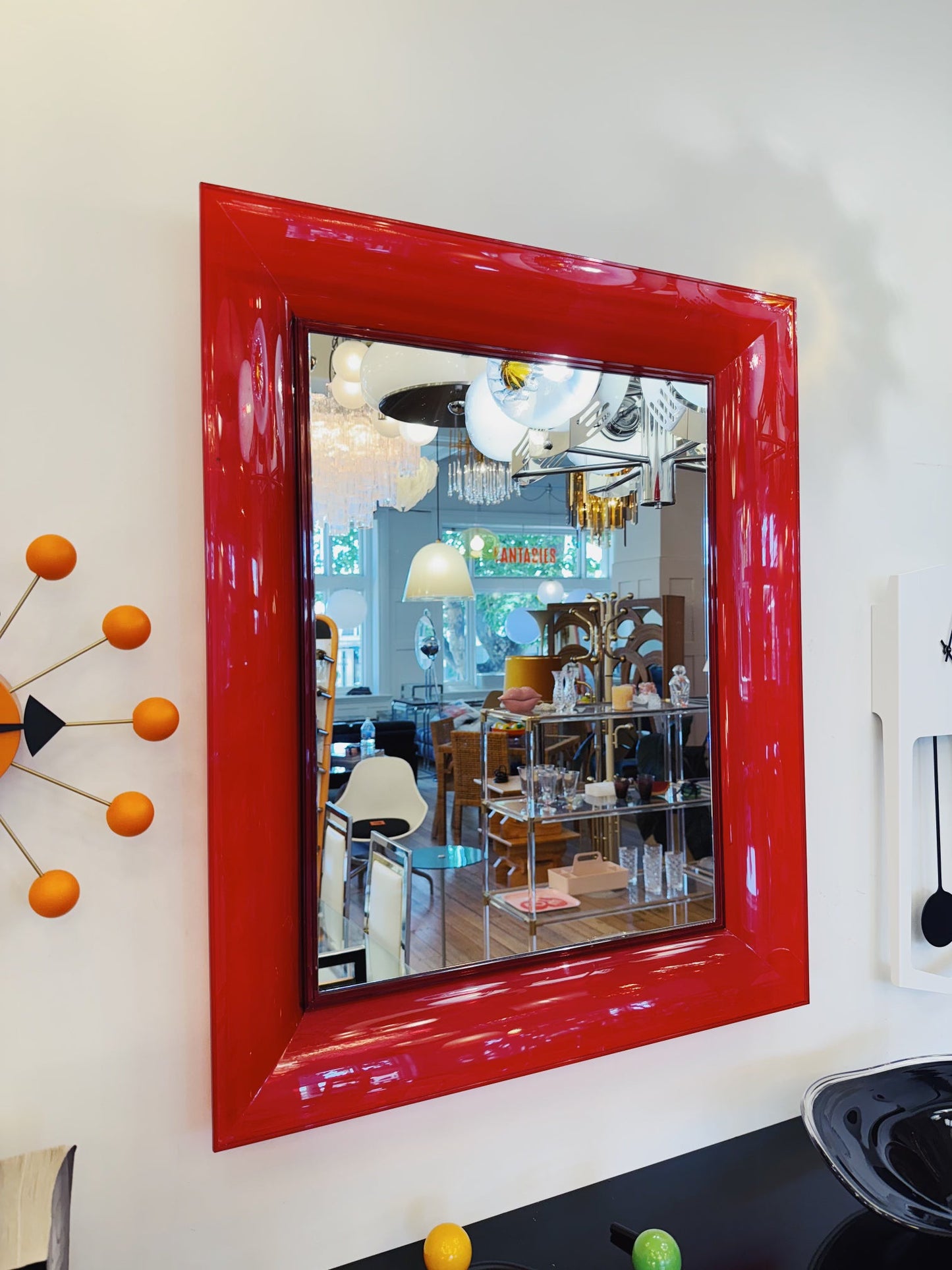 KARTELL / Francois Ghost Mirror by Philippe Starck - Red