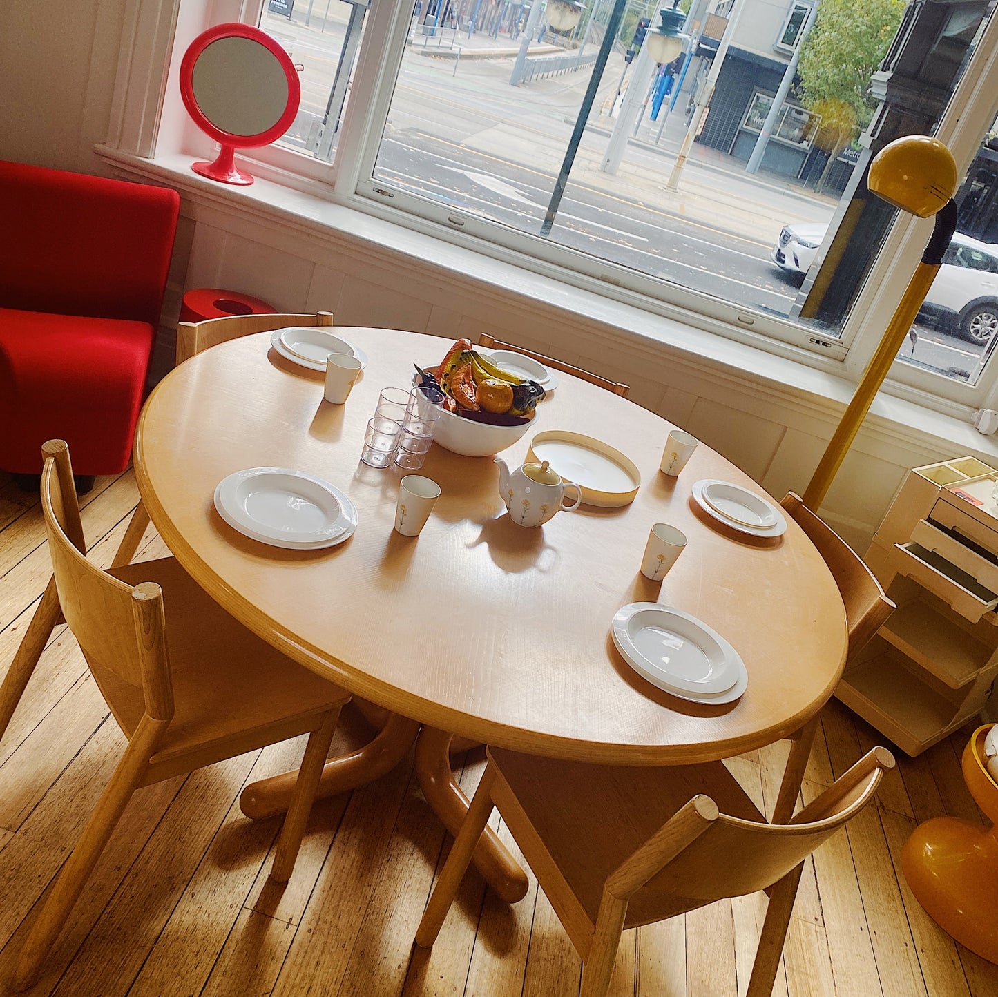 FANTASY #280 / Post Modern Italian Beechwood Dining Setting