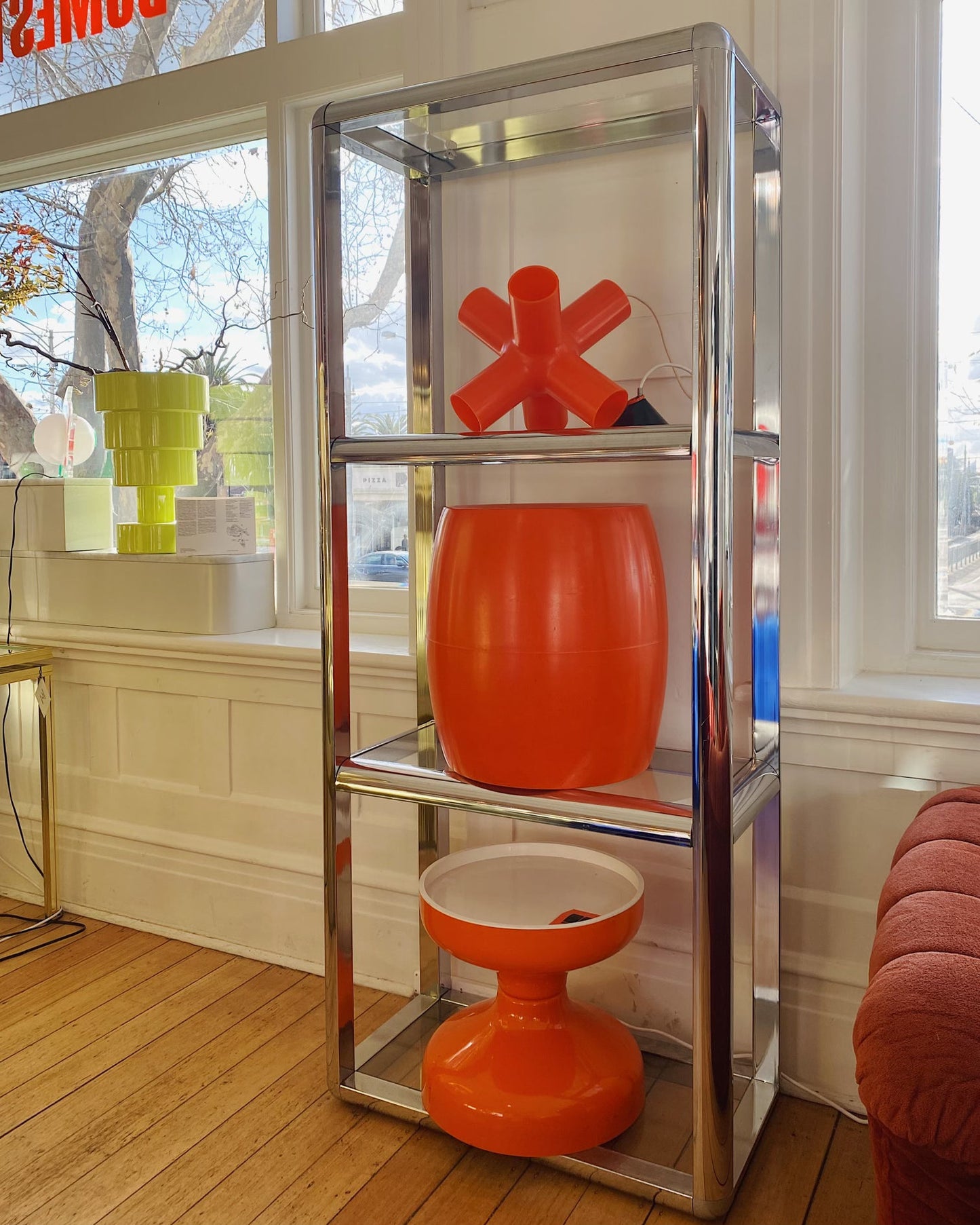 FANTASY #341 / Post Modern Chrome Shelving Unit