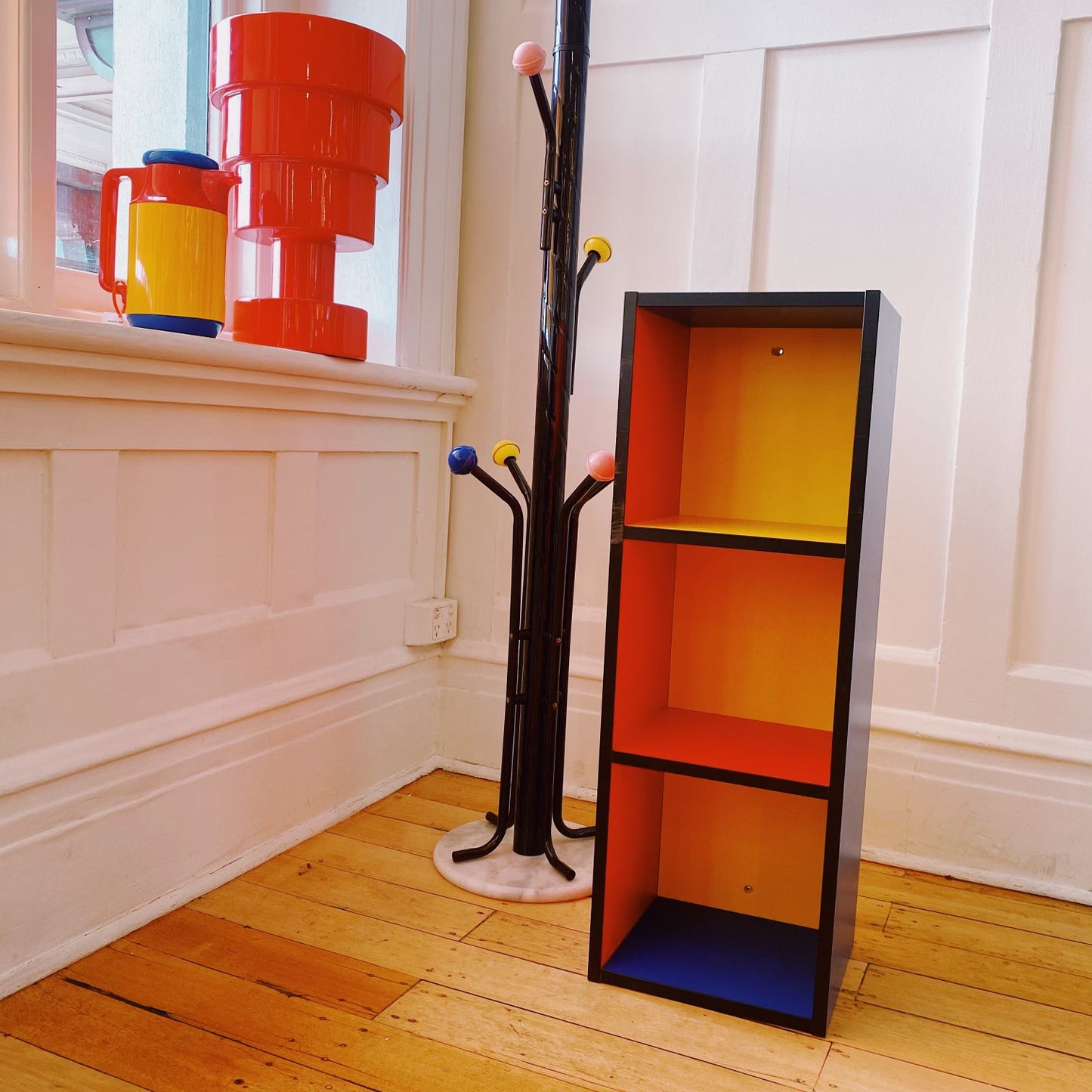 VINTAGE / Mondrian Style Primary Colour Block Shelf