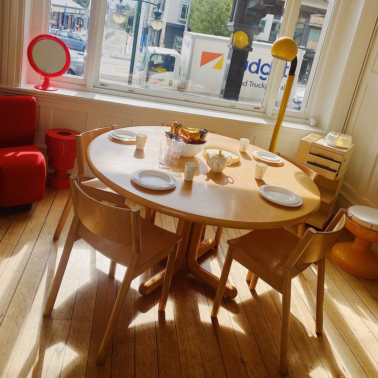 FANTASY #280 / Post Modern Italian Beechwood Dining Setting