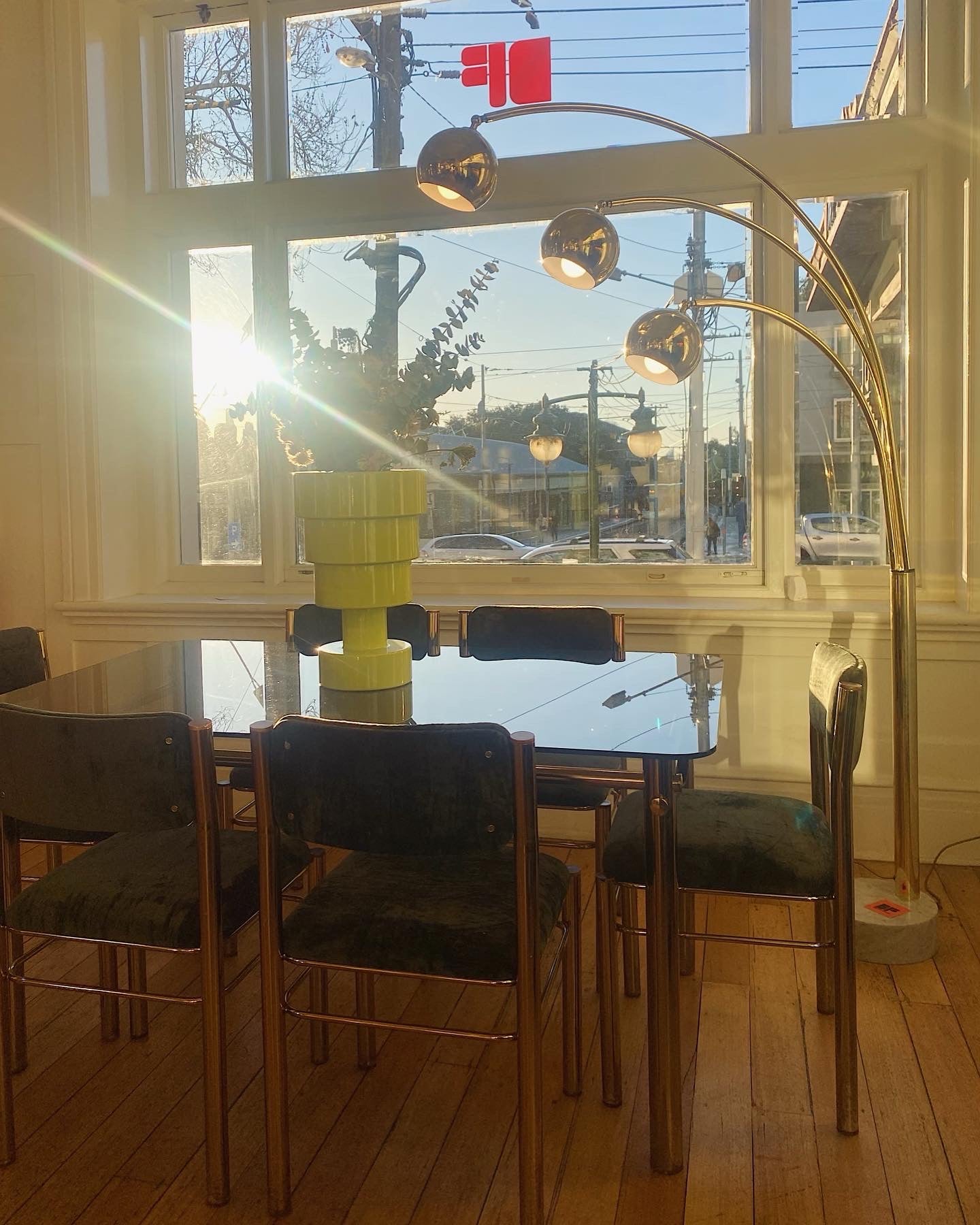 GOFFREDO REGGIANI / 1970s 3 Arm Arc Brass Floor Lamp