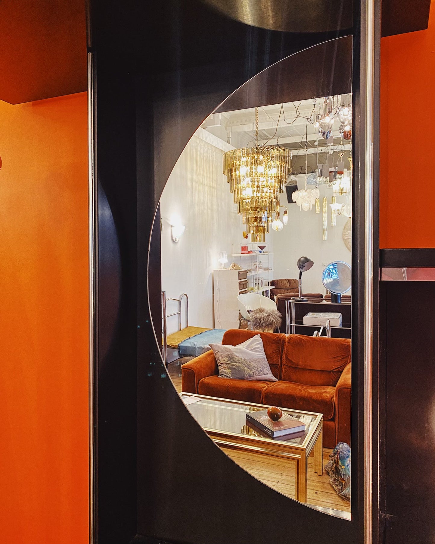 POST MODERN / Chrome Foyer Station with Coat Rack